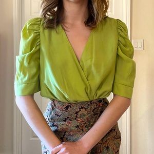 Lime green blouse